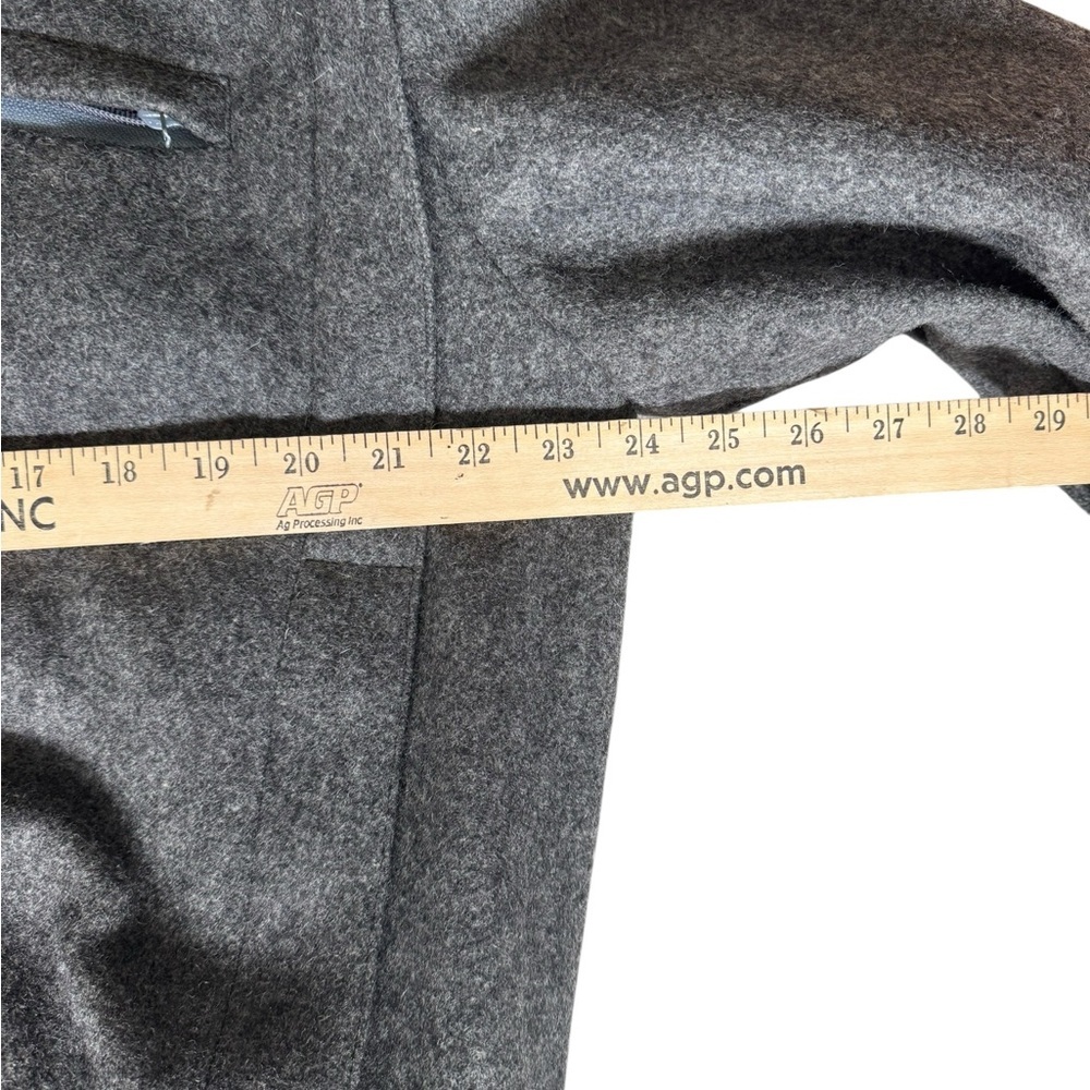 Vintage The American Male 100% Wool Gray Bomber Jacket Coat Size 46 Preppy Retro - Picture 3 of 10